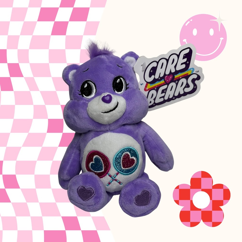 “Share bear” bean Plush toy with Heart Details “unlock the magic” Care Bears